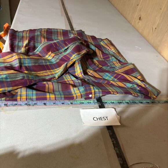 15. Saddlebrook Western Shirt M Pearl Snap Plaid Cowboycore Boho Rodeo Workwear - Picture 4 of 9